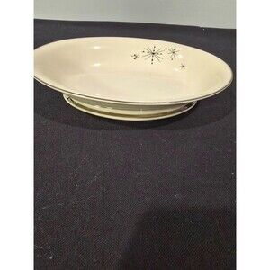 Fine Arts Fine China Romance of the Stars Oval Vegetable Bowl USA Platinum Vtg